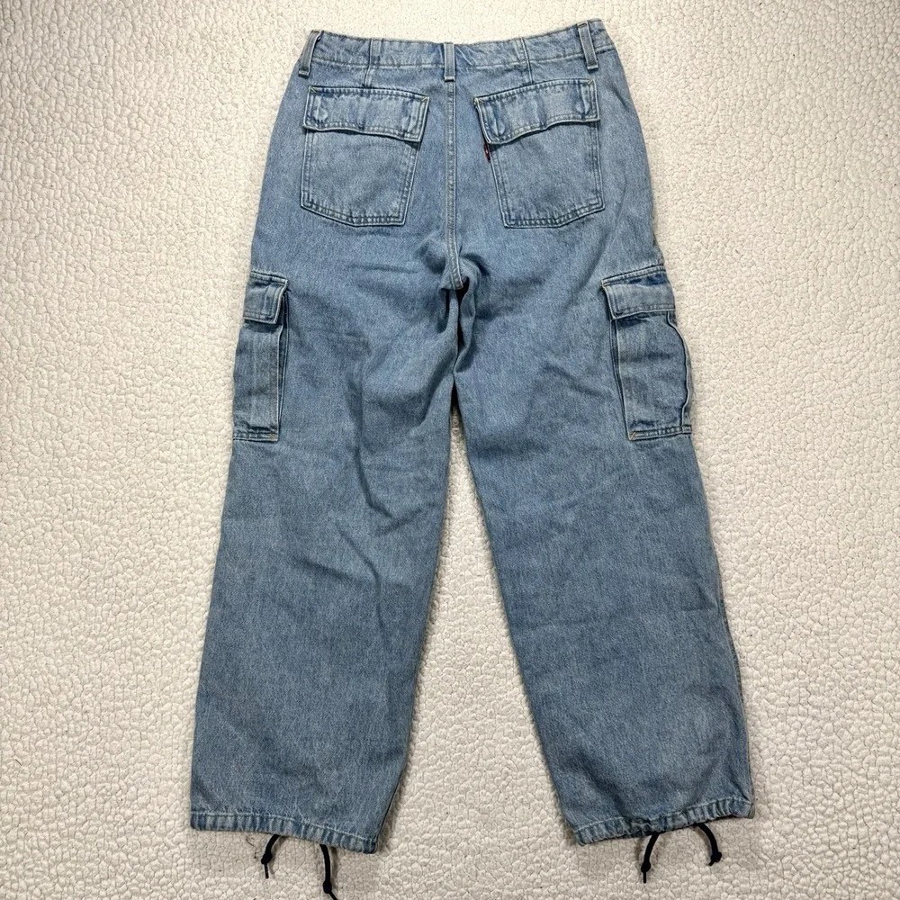 Levi's 94 Baggy Cargo Jeans Women's 28 (29x29.5)‎ Y2K Streetwear Utility Grunge
